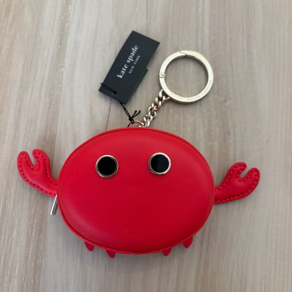 Kate Spade Pinch Me Crab Coin Purse Bag charm Keychain